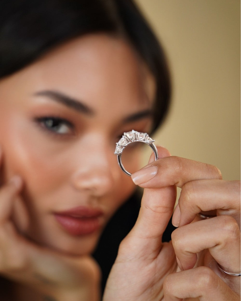 Anel Luxo Saud Moissanites