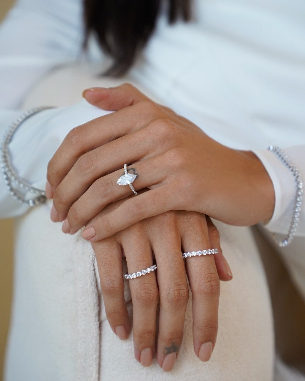 Anel Solitário Navete Selena