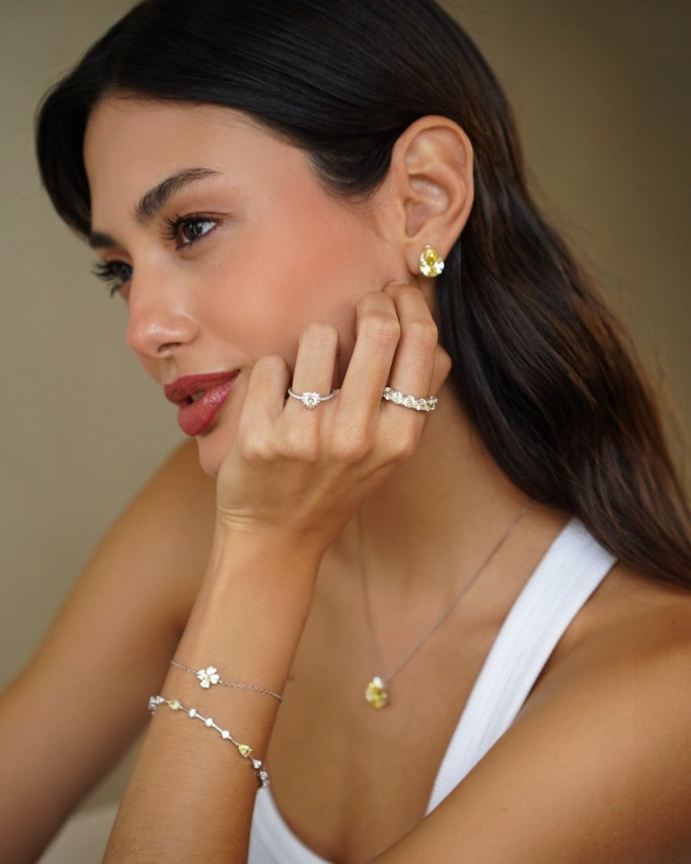 Anel Heart Baby Fancy Yellow