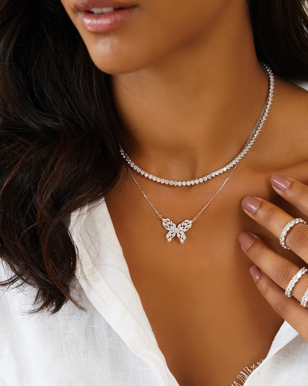 Colar Riviera Luxo 42cm 3mm