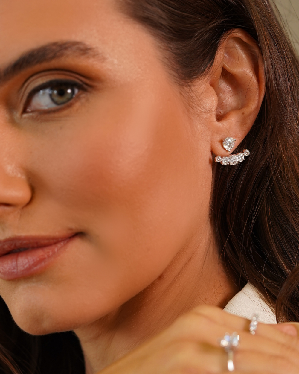 Ear Jacket Margot Moissanite Luxury