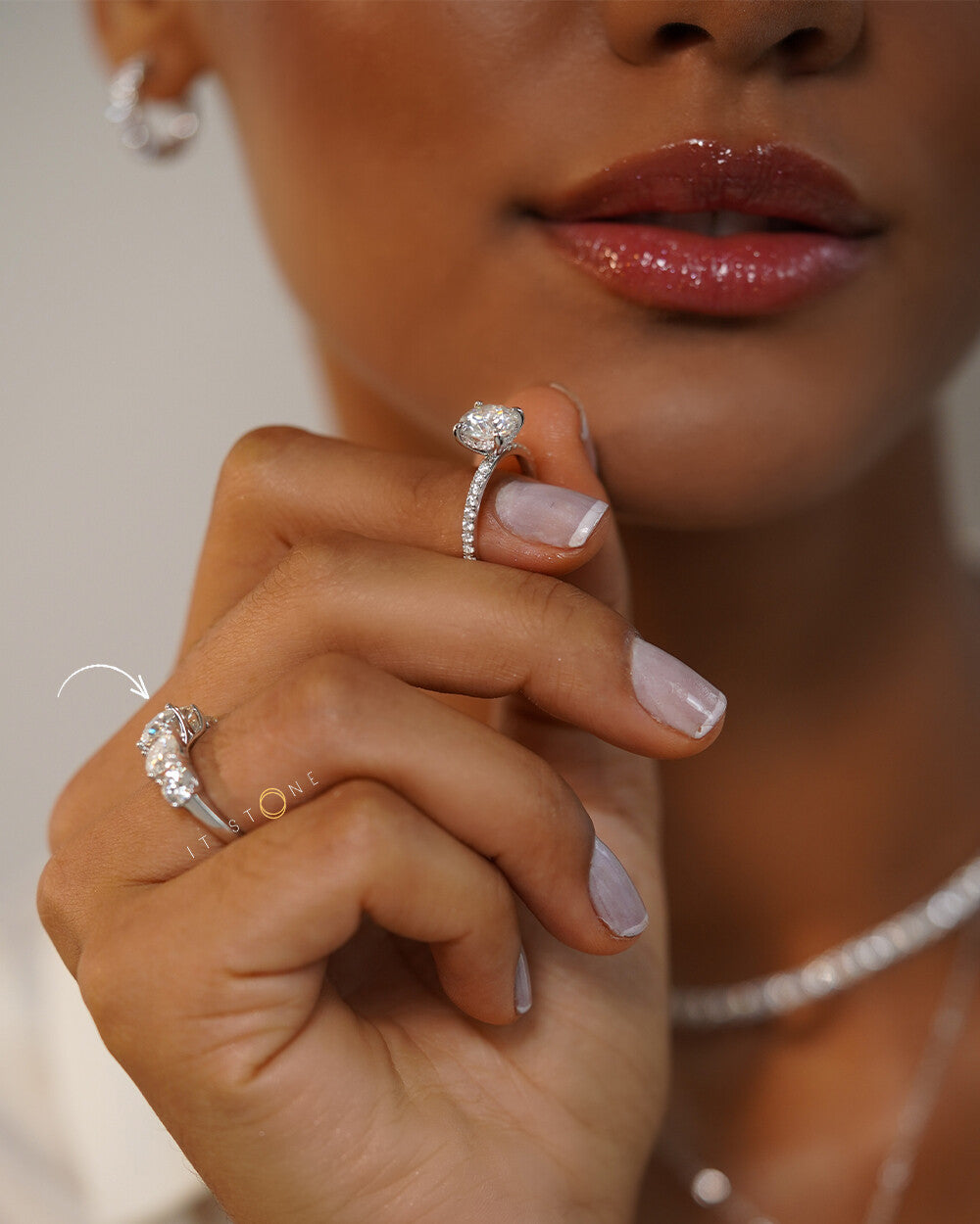 Anel Luxo Saud Moissanites