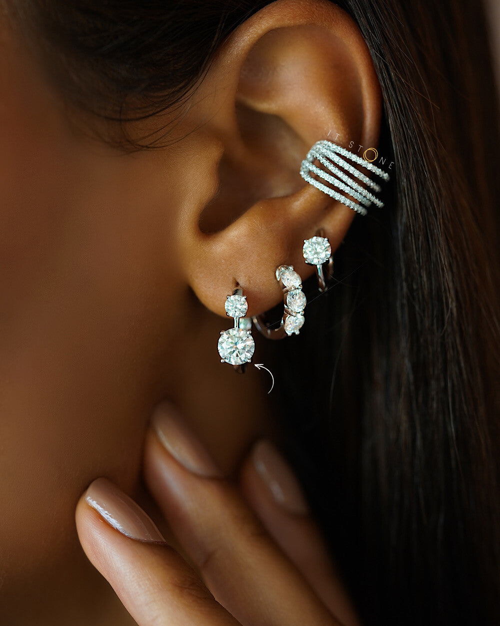 Argolinha Double Million Moissanite
