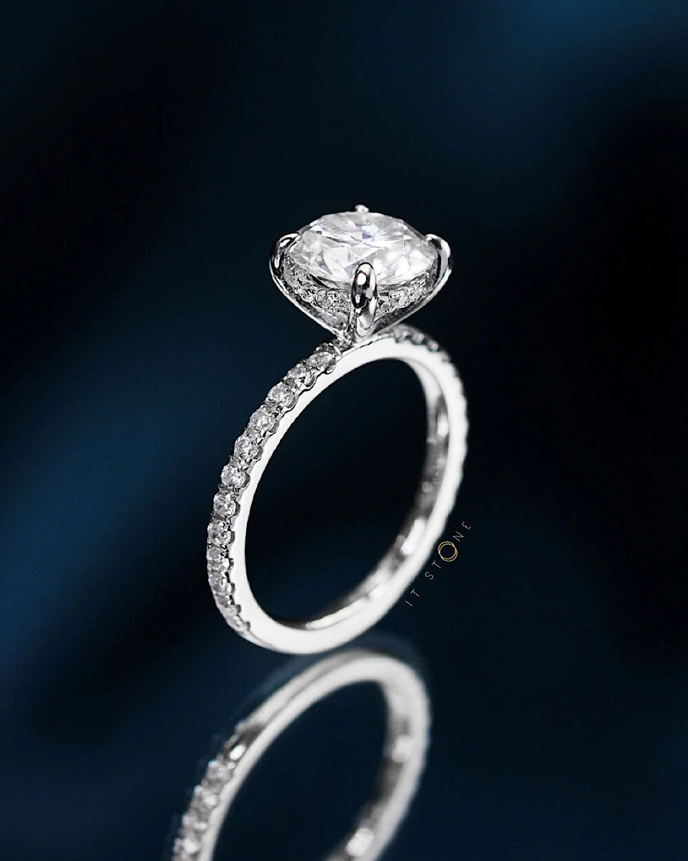 Anel Solitário Karyn Moissanite Luxo 2ct