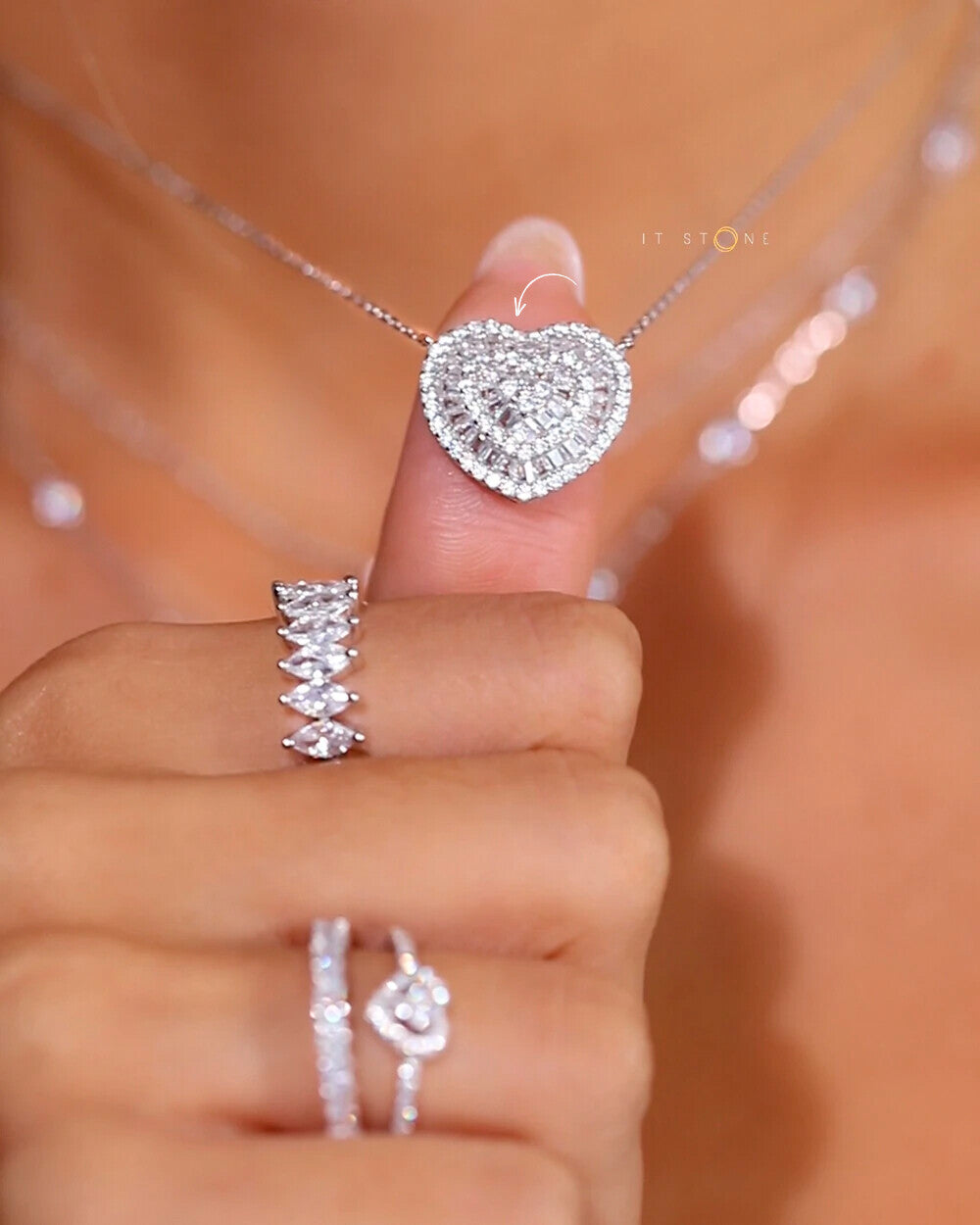 Colar Coração Pizza Baguetes Jumbo