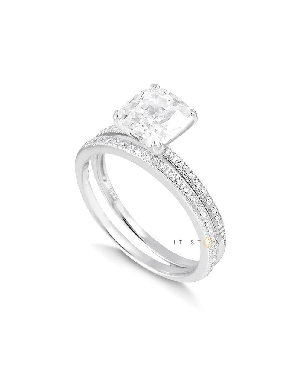 Solitário com Aparador Micro Cravação Princess