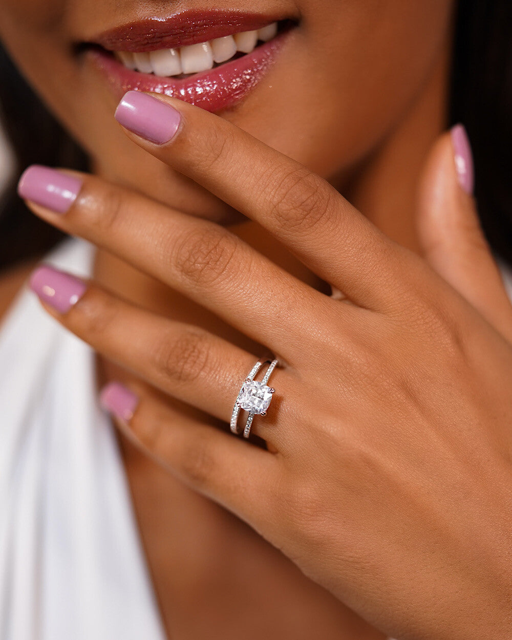 Solitário com Aparador Micro Cravação Princess