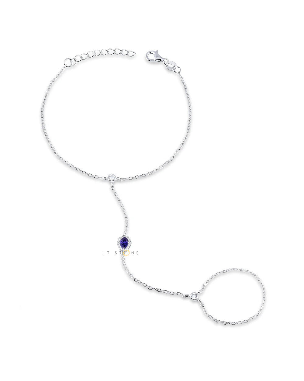 Pulseira de Mão Gota Tanzanita