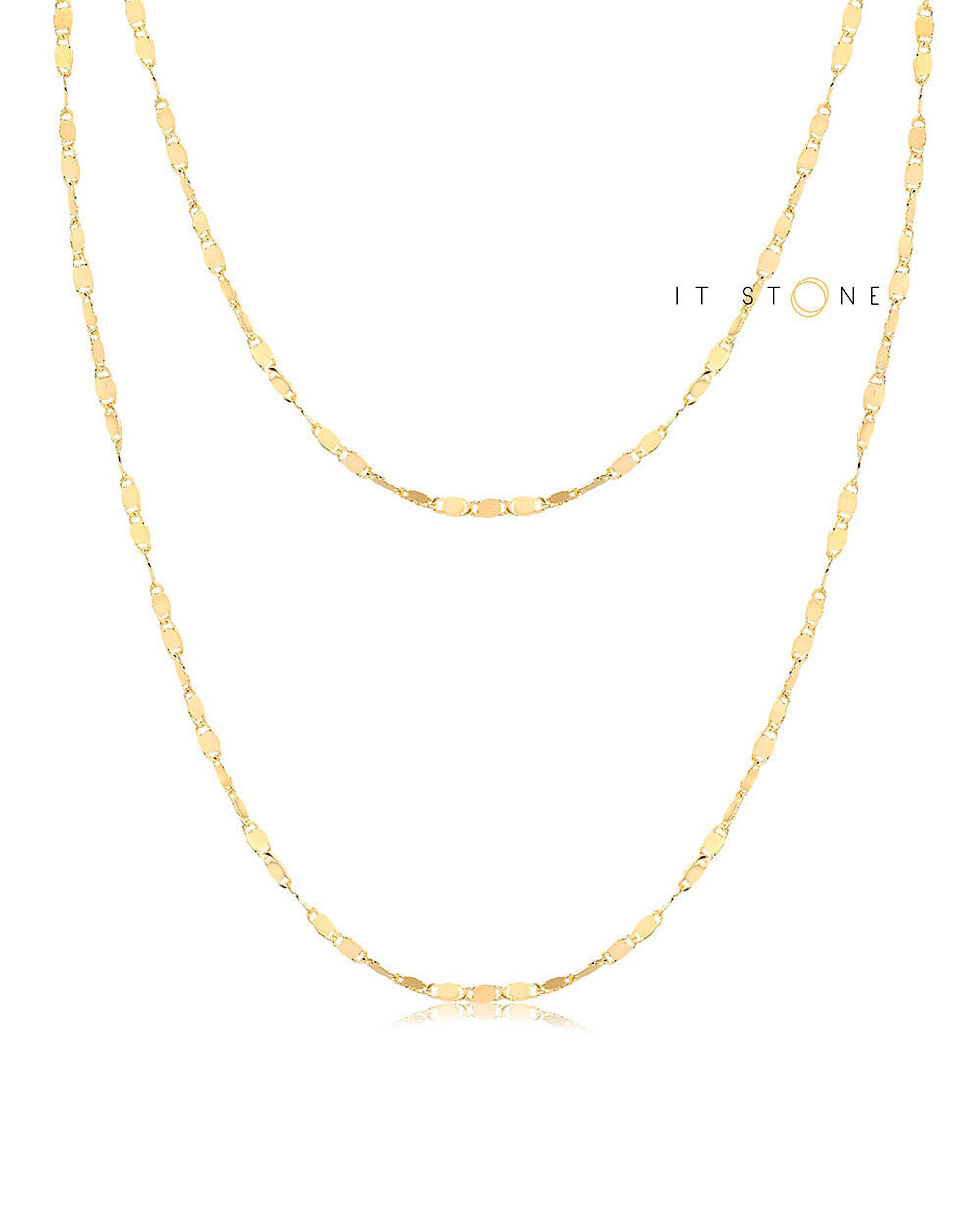 Colar Duplo Shiny Gold