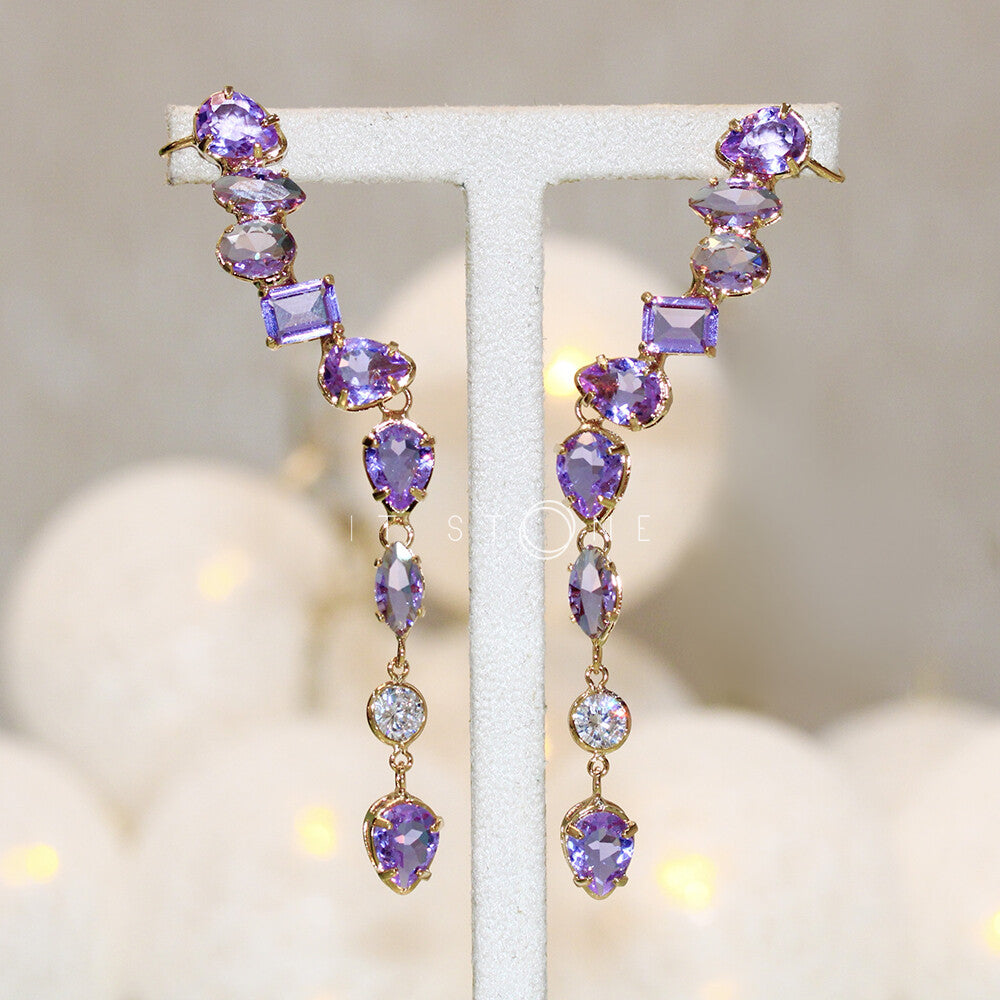 Ear Cuff Multi Lapidação Dangle