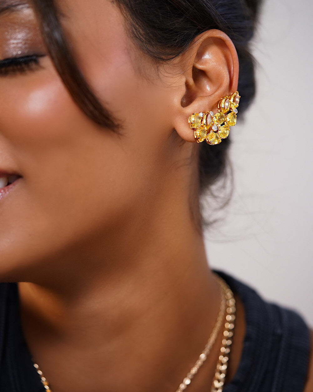 Ear Cuff Syrah Fancy Yellow