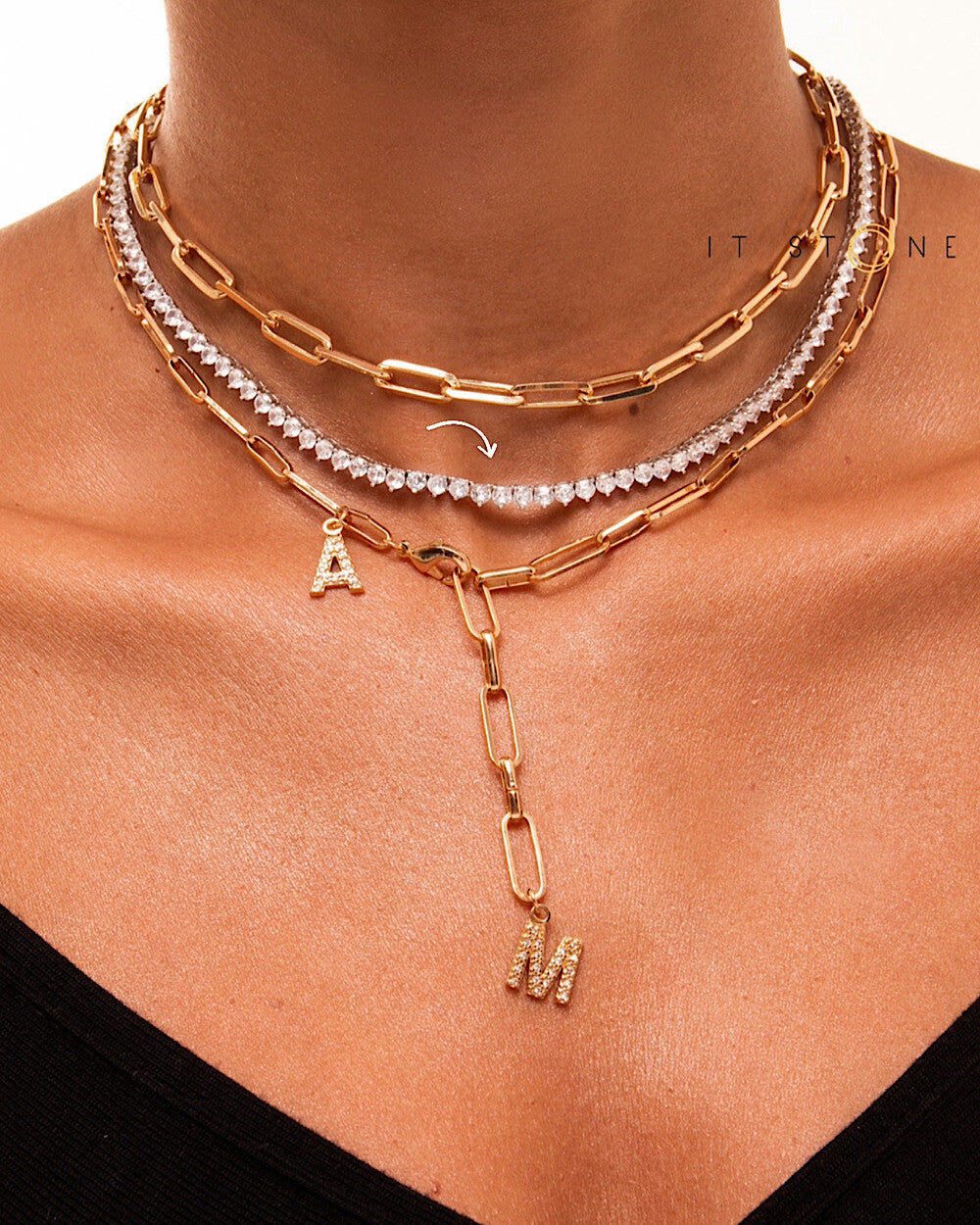 Colar Riviera Luxo 38cm 3mm