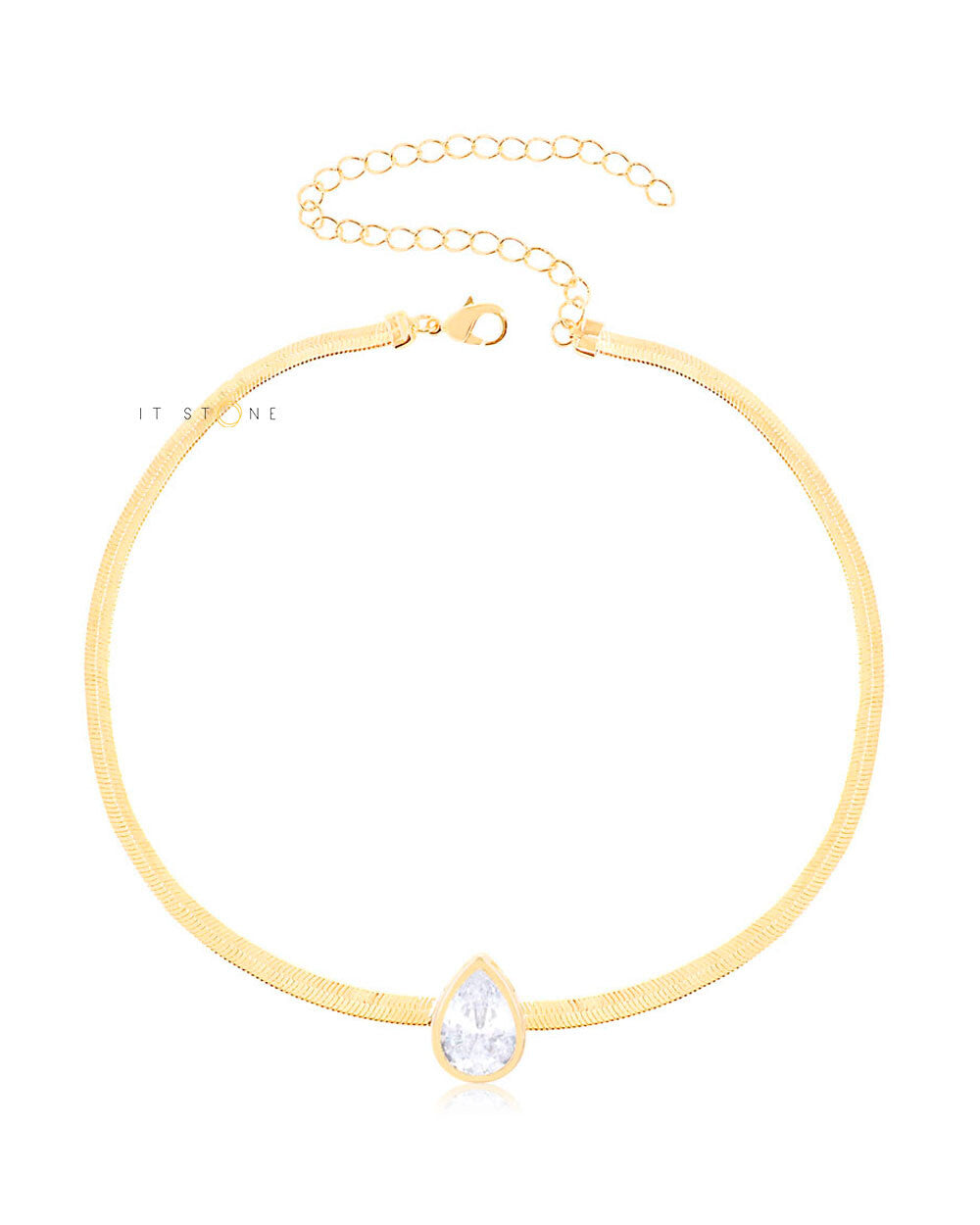 Choker Gota Jumeirah Crystal Gold