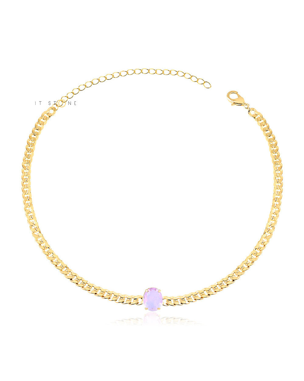 Choker Chain Oval Ametista
