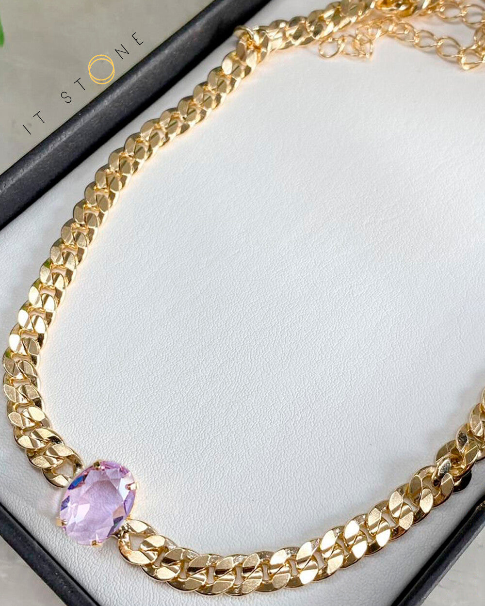 Choker Chain Oval Ametista