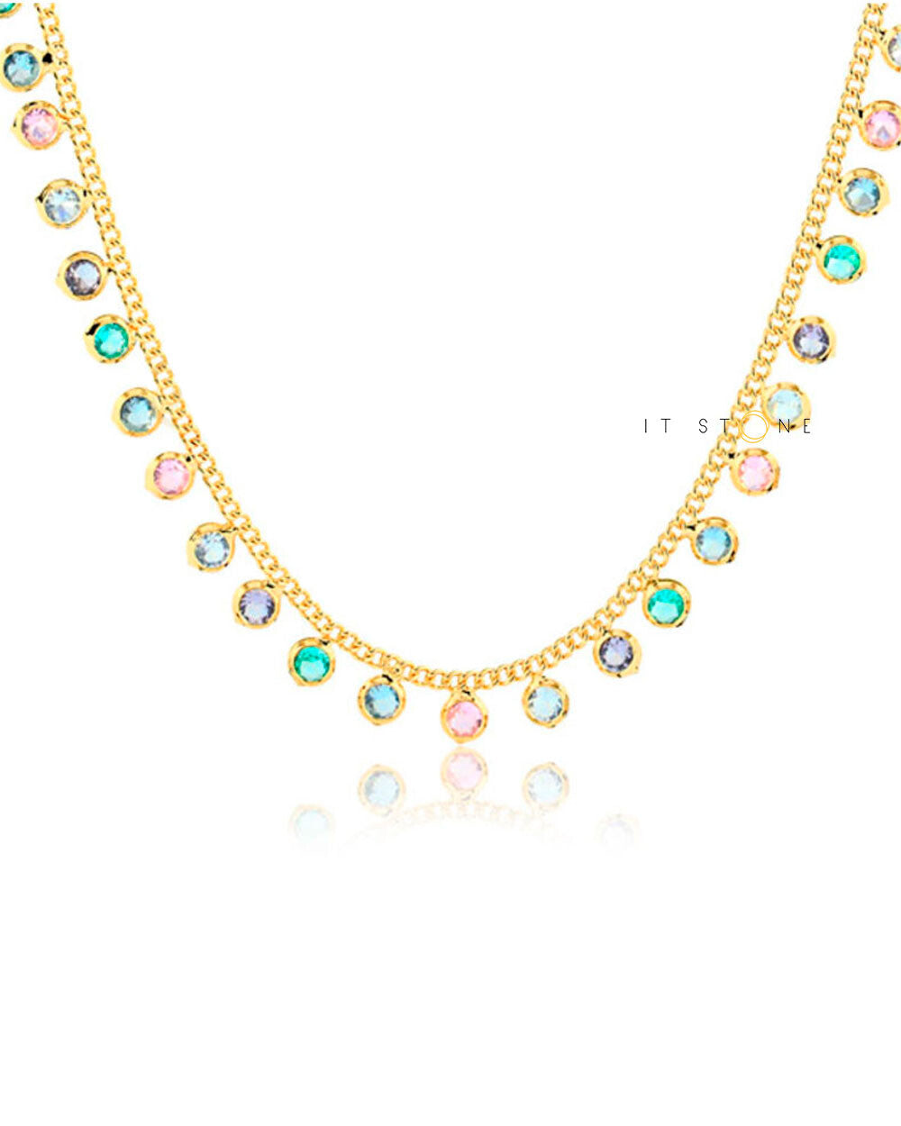 Choker Pontos de Luz Candy Colors Gold