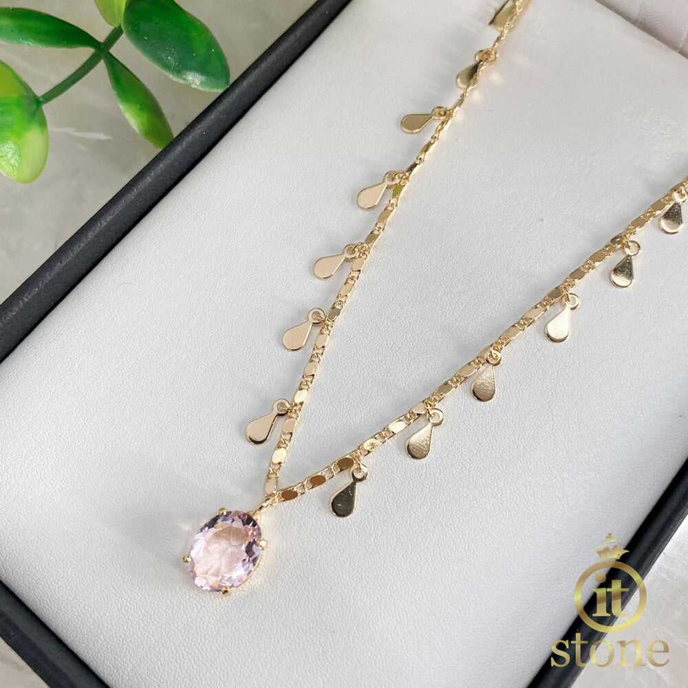 Colar Shiny Drops Oval Morganita