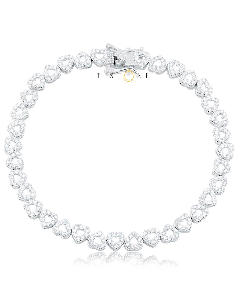 Pulseira Riviera Hearts Micro Cravação Luxo