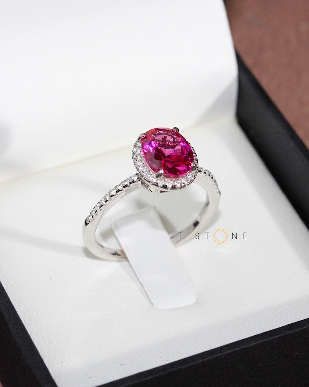 Anel Oval Turmalina Pink