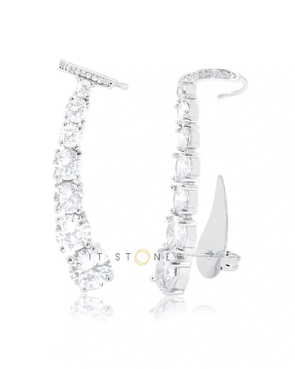 Brinco Ear Cuff Crystals Luxo