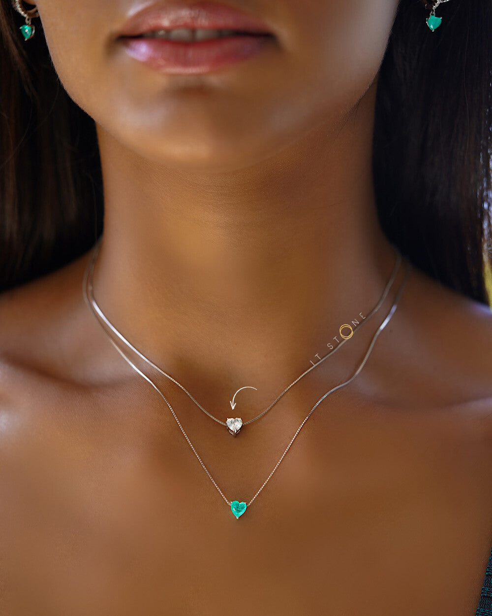 Colar Heart Ponto de Luz