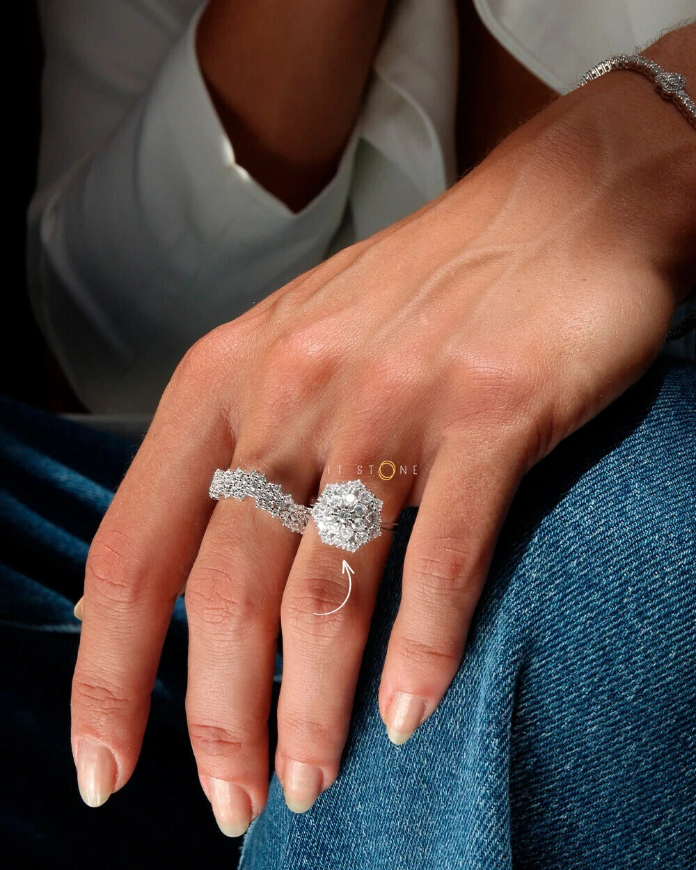 Anel Fleur Éclatée