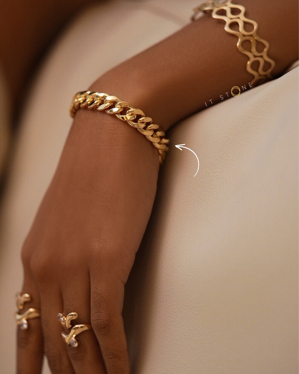 Pulseira Chain Luxo Gold