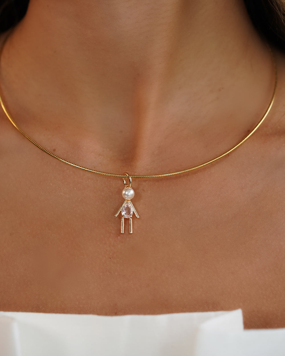 Pingente Filho Menina Morganita Gold