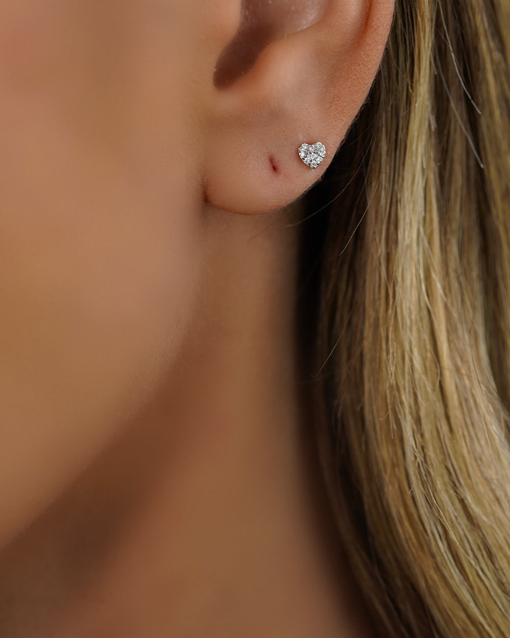 Brinco Mini Heart Segundo ou Terceiro Furo