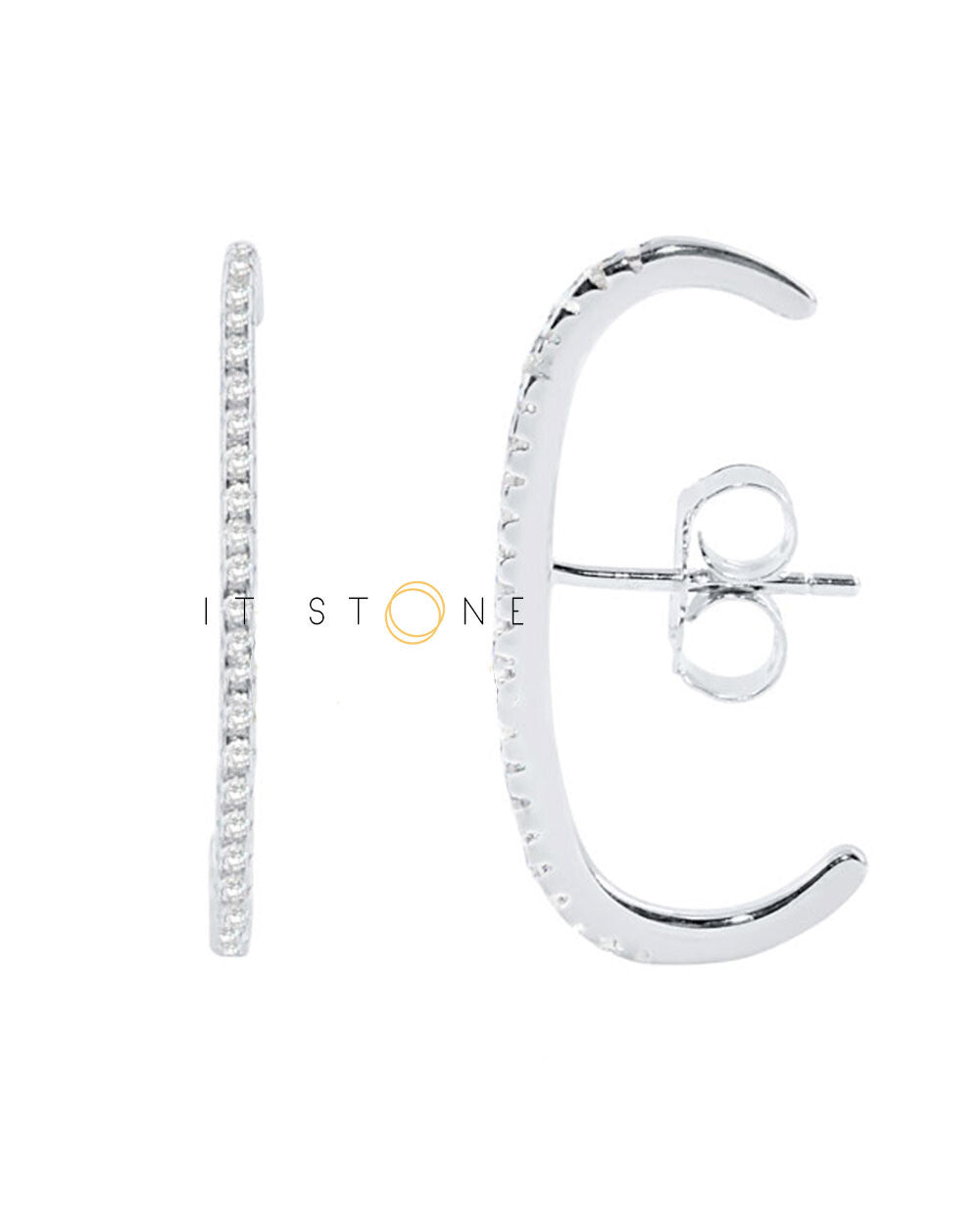 Ear Hook Slim Cravejado - IT Stone Semijoias