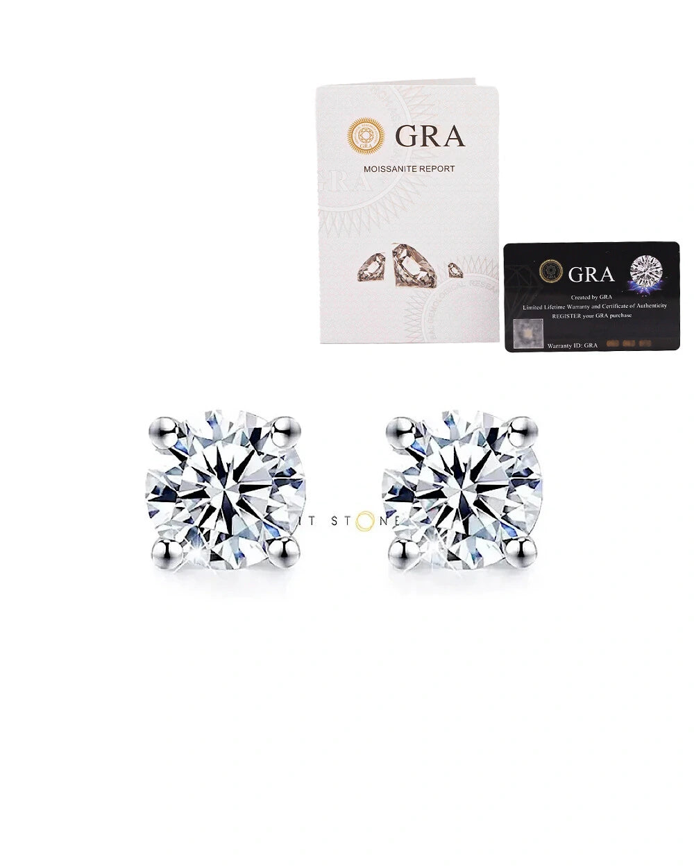 Brinco Solitário Clássico Moissanite Luxo 1ct