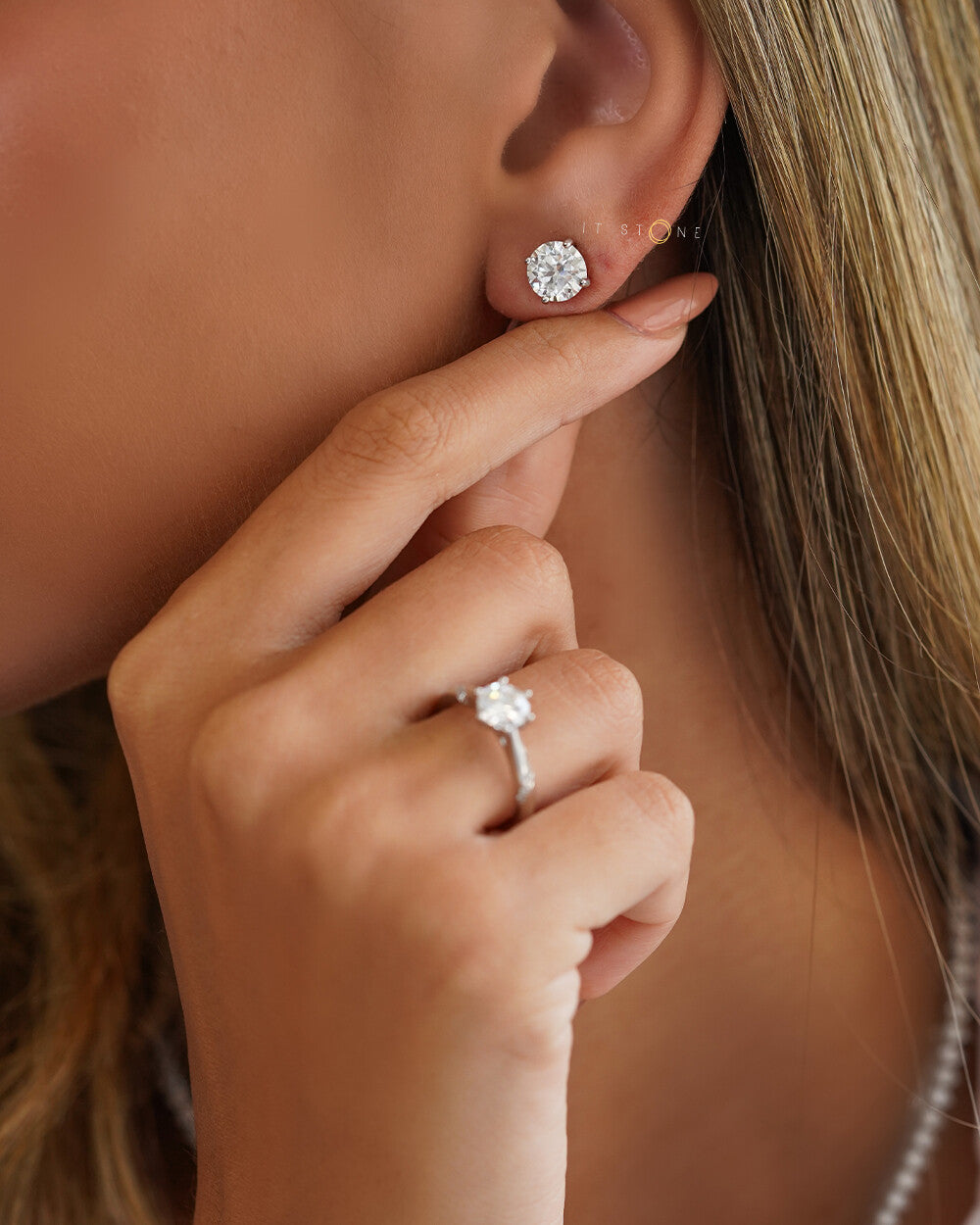 Brinco Solitário Clássico Moissanite Luxo 2ct