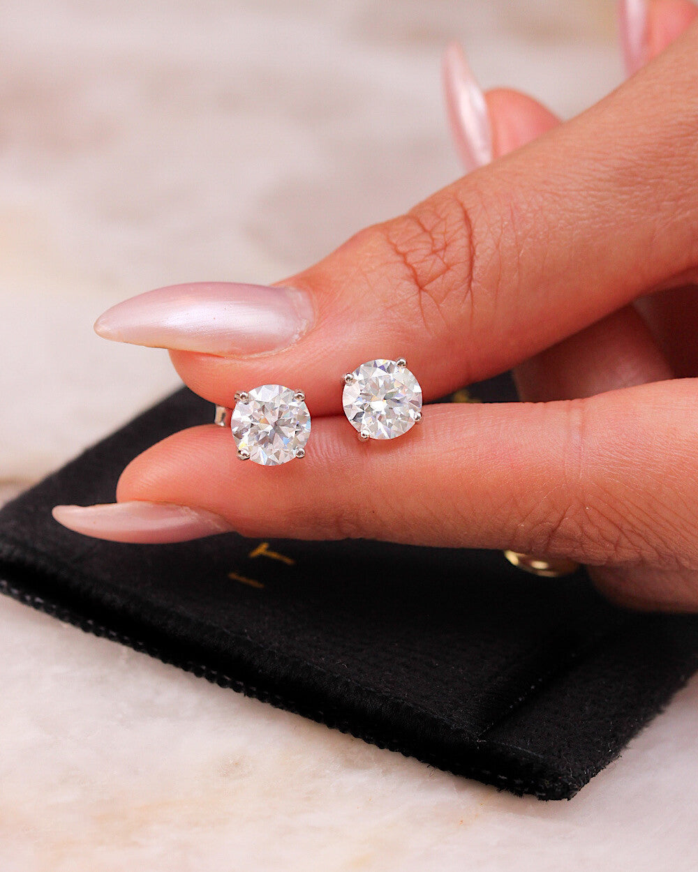 Brinco Solitário Clássico Moissanite Luxo 2ct