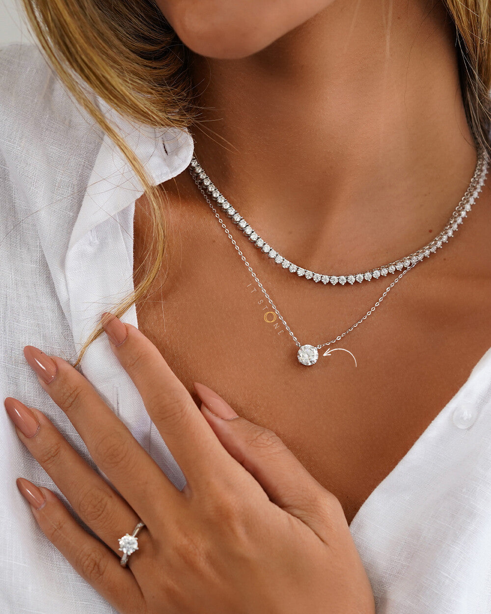 Colar Ponto de Luz Moissanite Classic 2ct