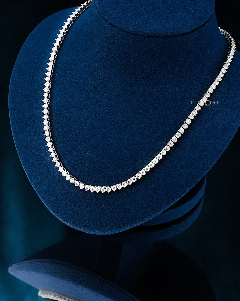 Colar Riviera Moissanite 10 Pontos 40 cm