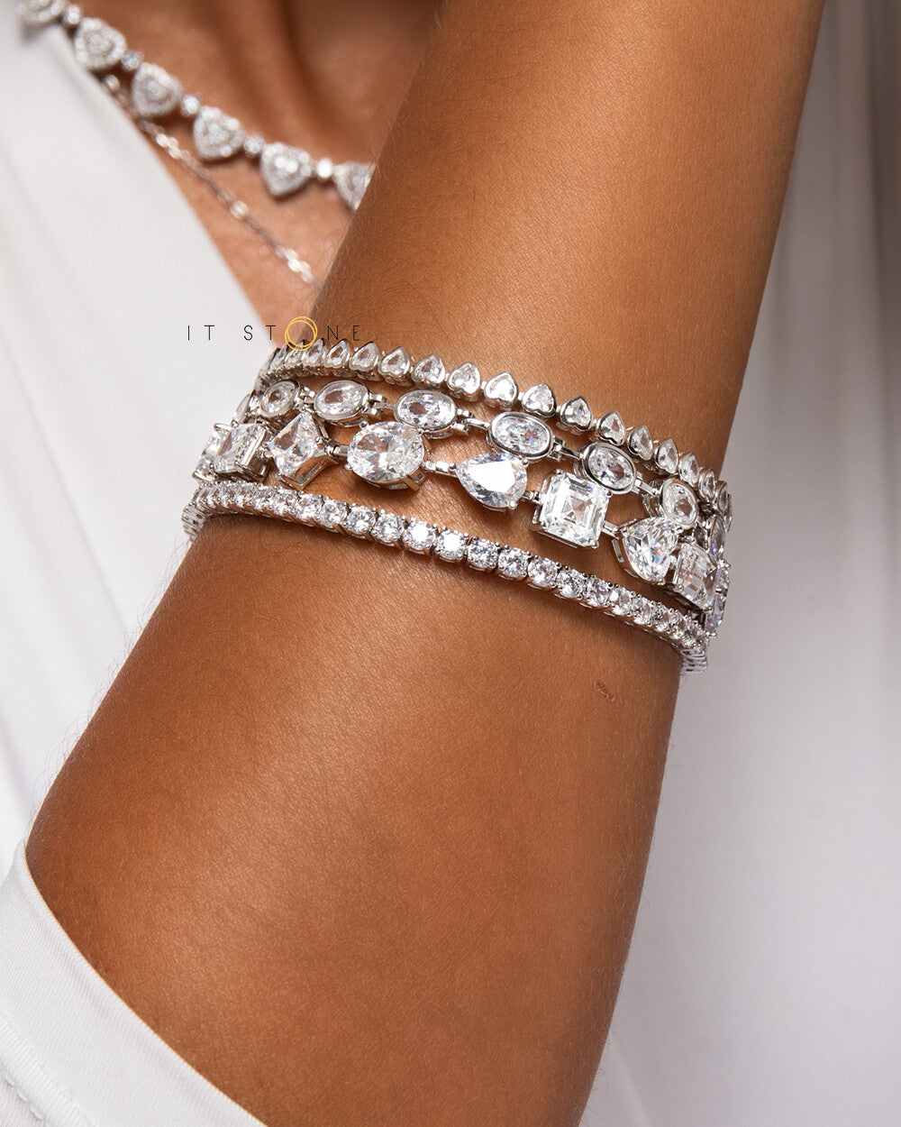 Pulseira Riviera Mixed Stones Luxury