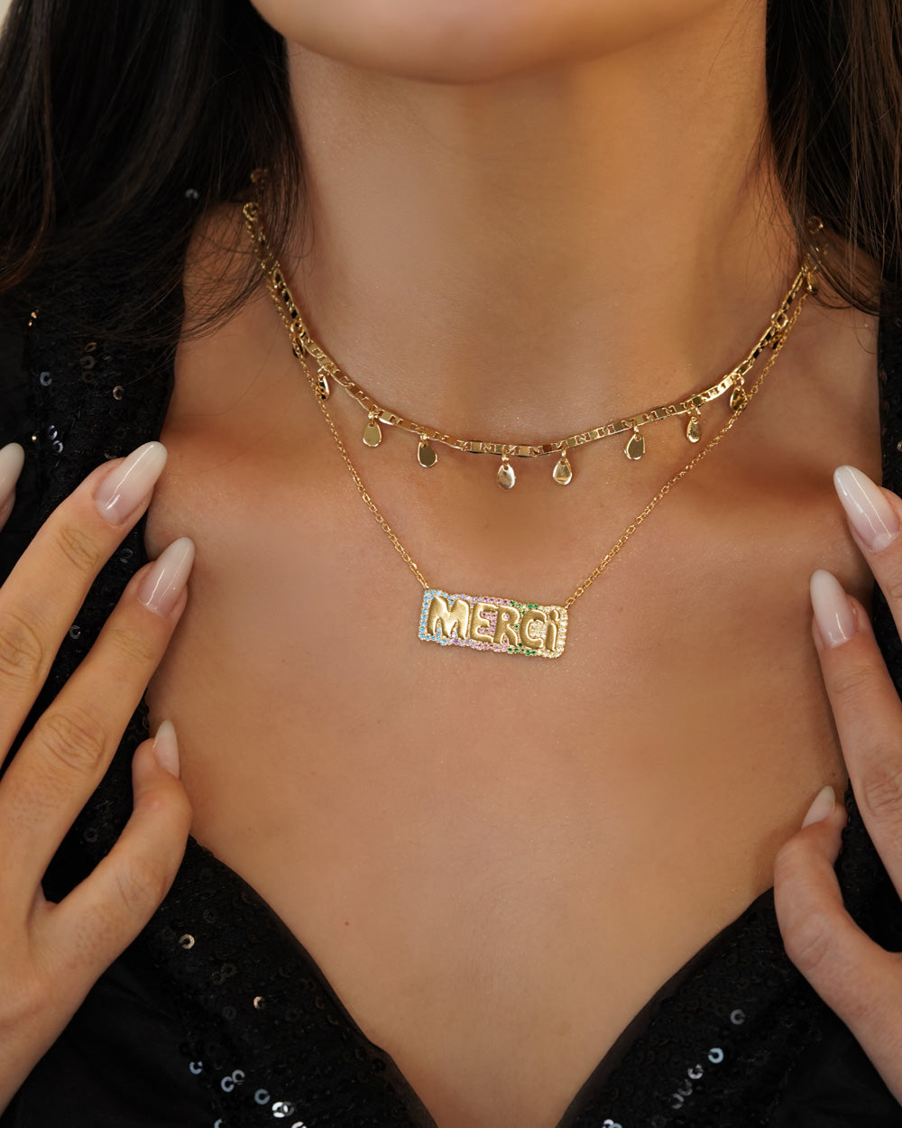 Choker Gotinhas Shine Luxo