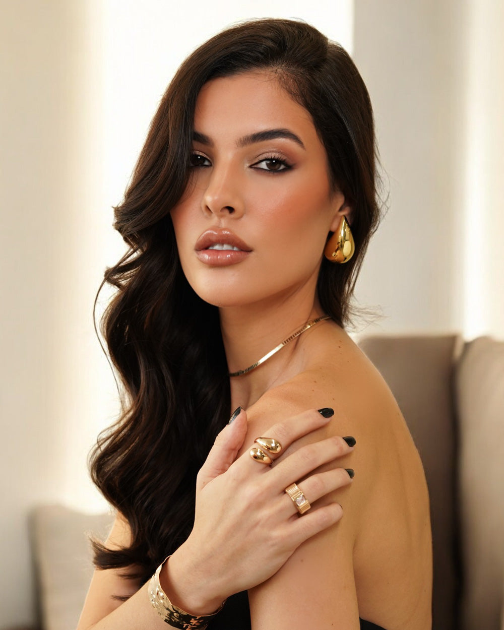 Choker New Plaquinhas Gold Luxo