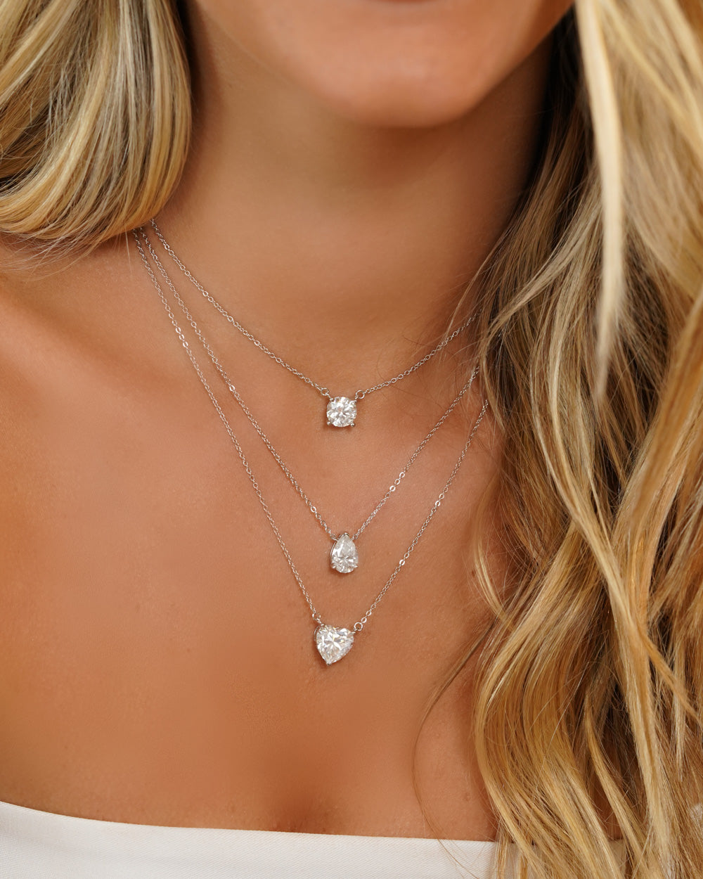 Colar Heart Luxo Moissanite 4ct