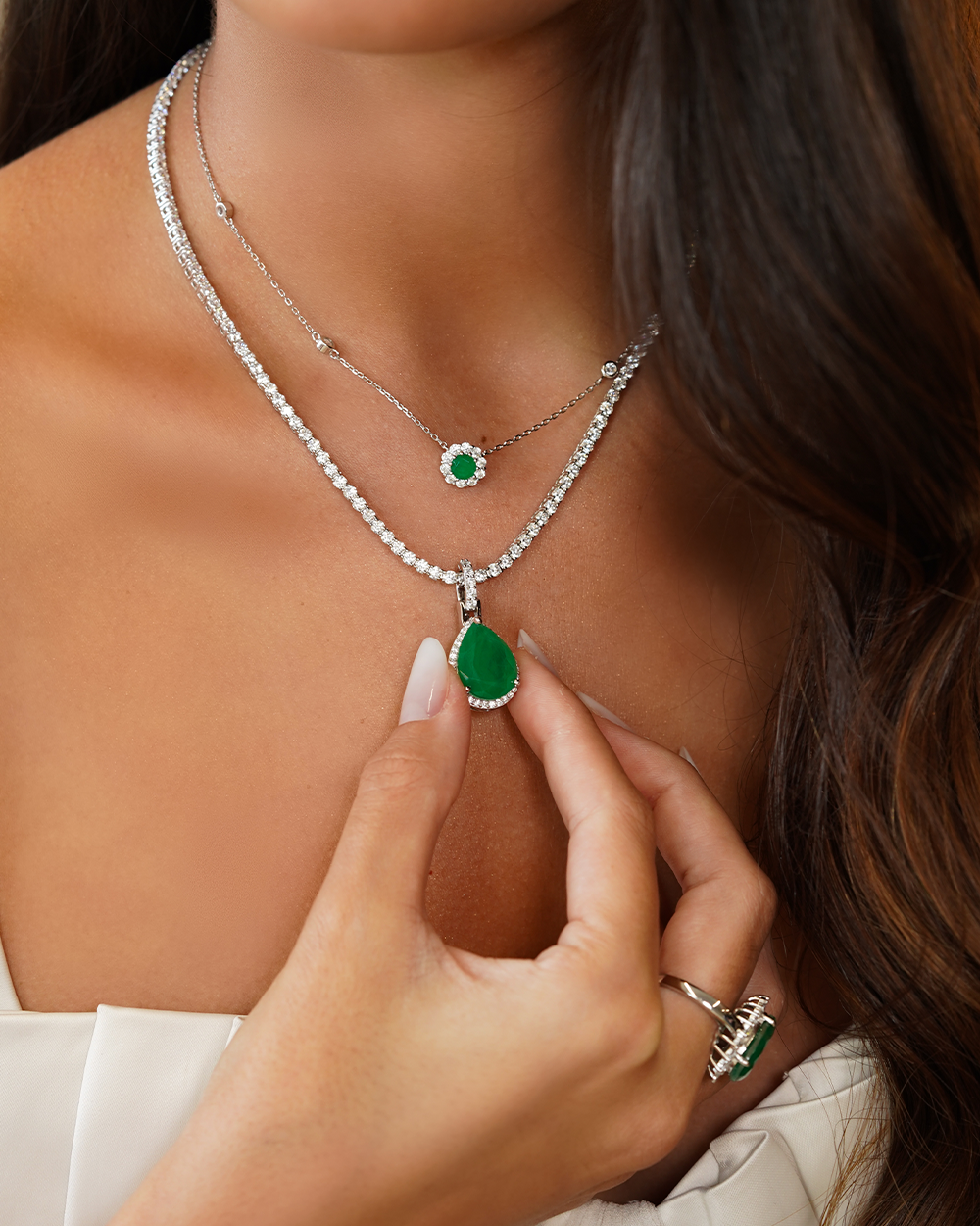 Pingente Riviera Gota Cravejado