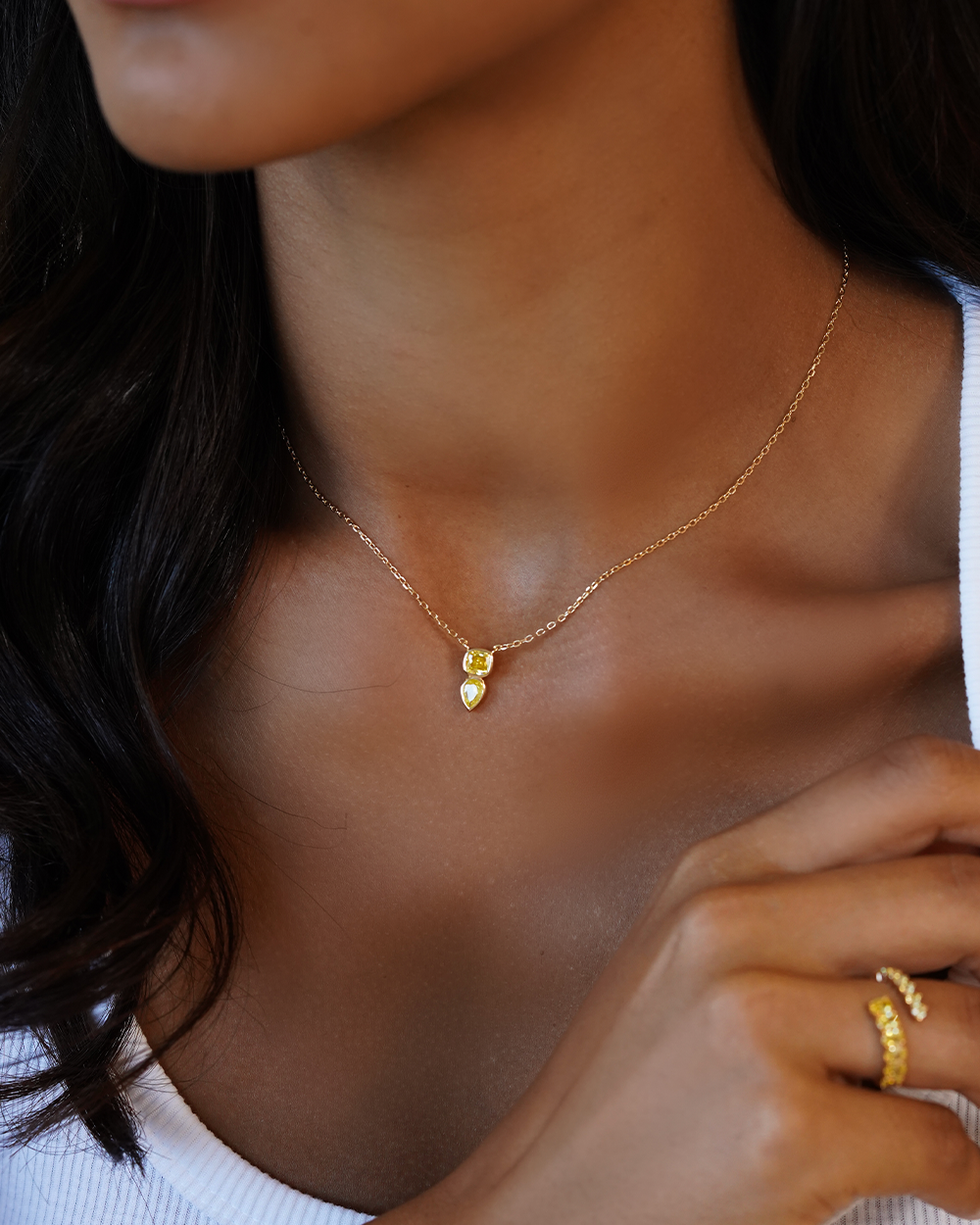 Colar Keyzar Fancy Yellow Gold