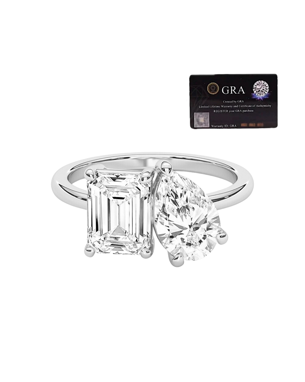 Anel Toi et Moi Moissanite Luxo