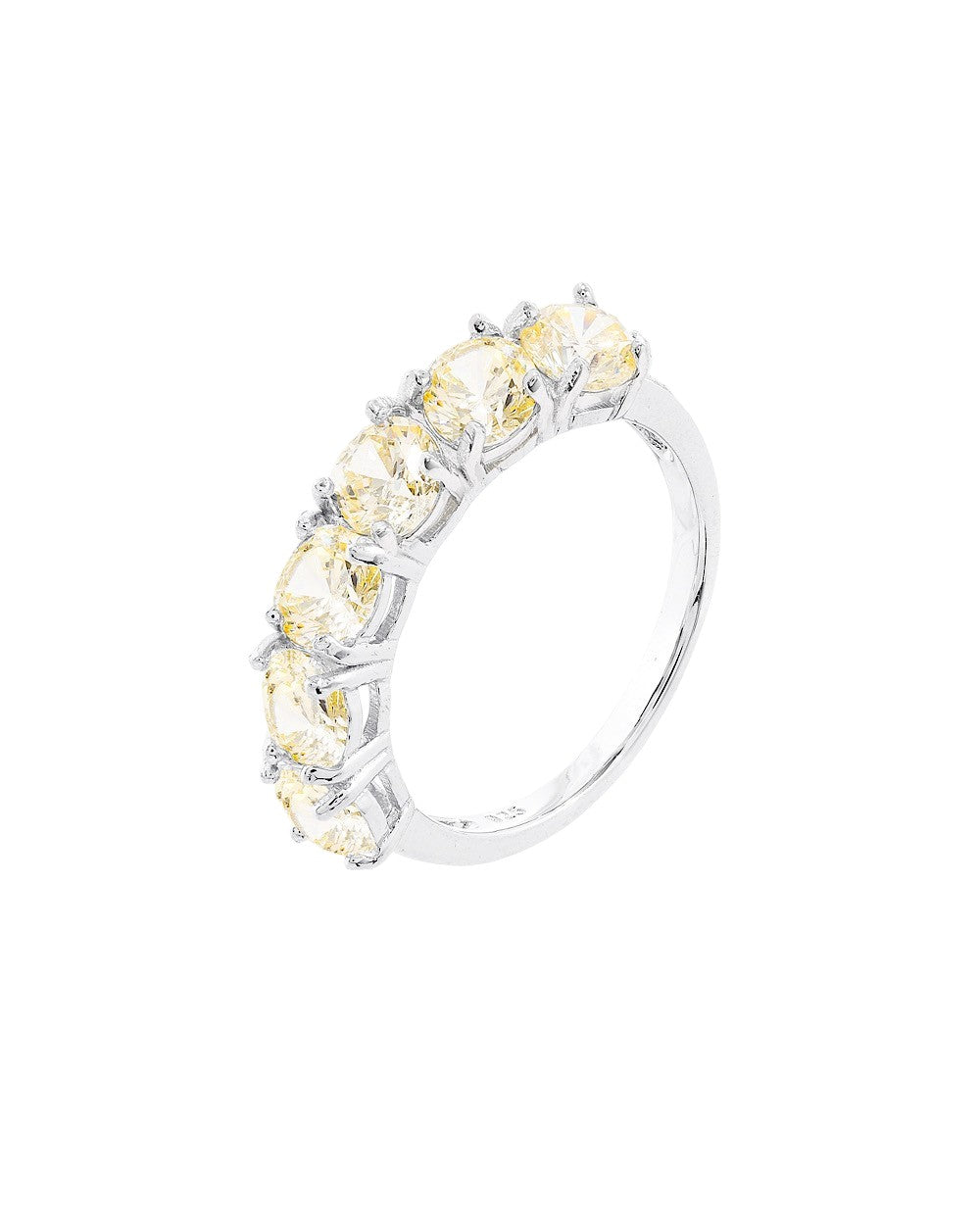 Meia Aliança Eternity Fancy Yellow