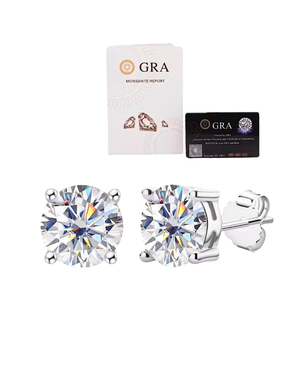 Brinco Solitário Clássico Moissanite Luxo 3ct