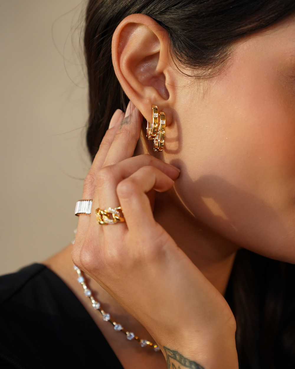 Argolinha Blank Style Gold M