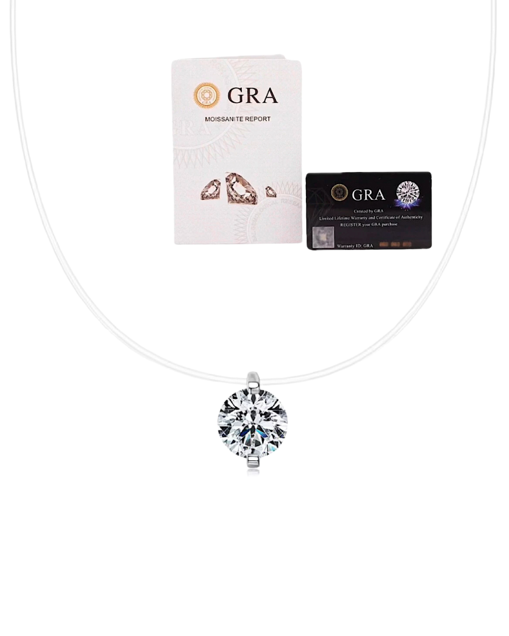 Colar Invisible Moissanite 1ct