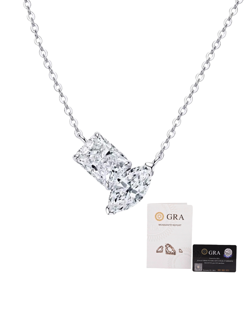 Colar Toi et Moi Moissanite Luxo