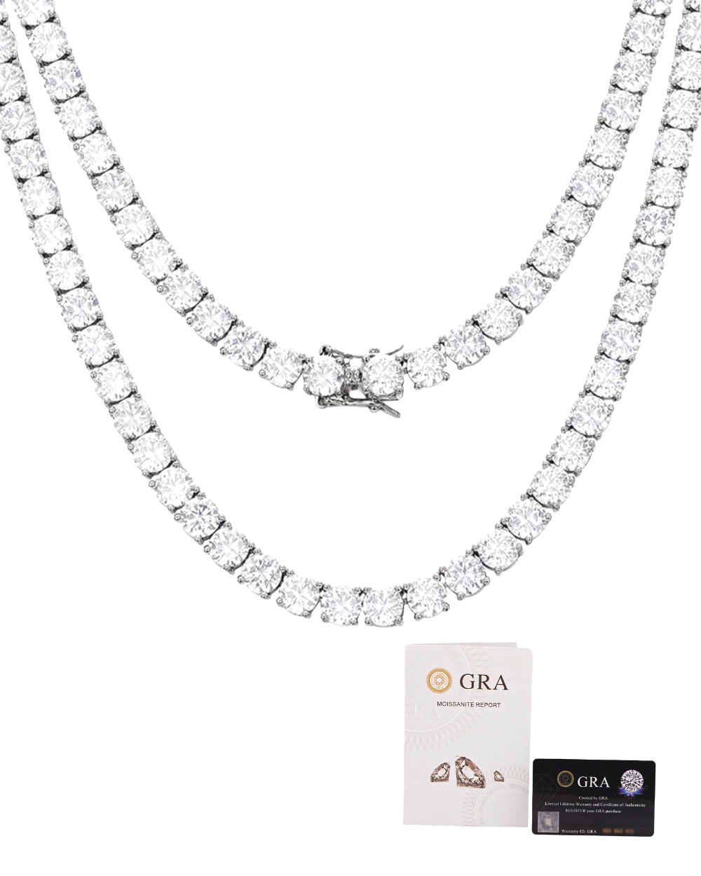 Colar Riviera Classique Moissanite 30 Pontos Luxo