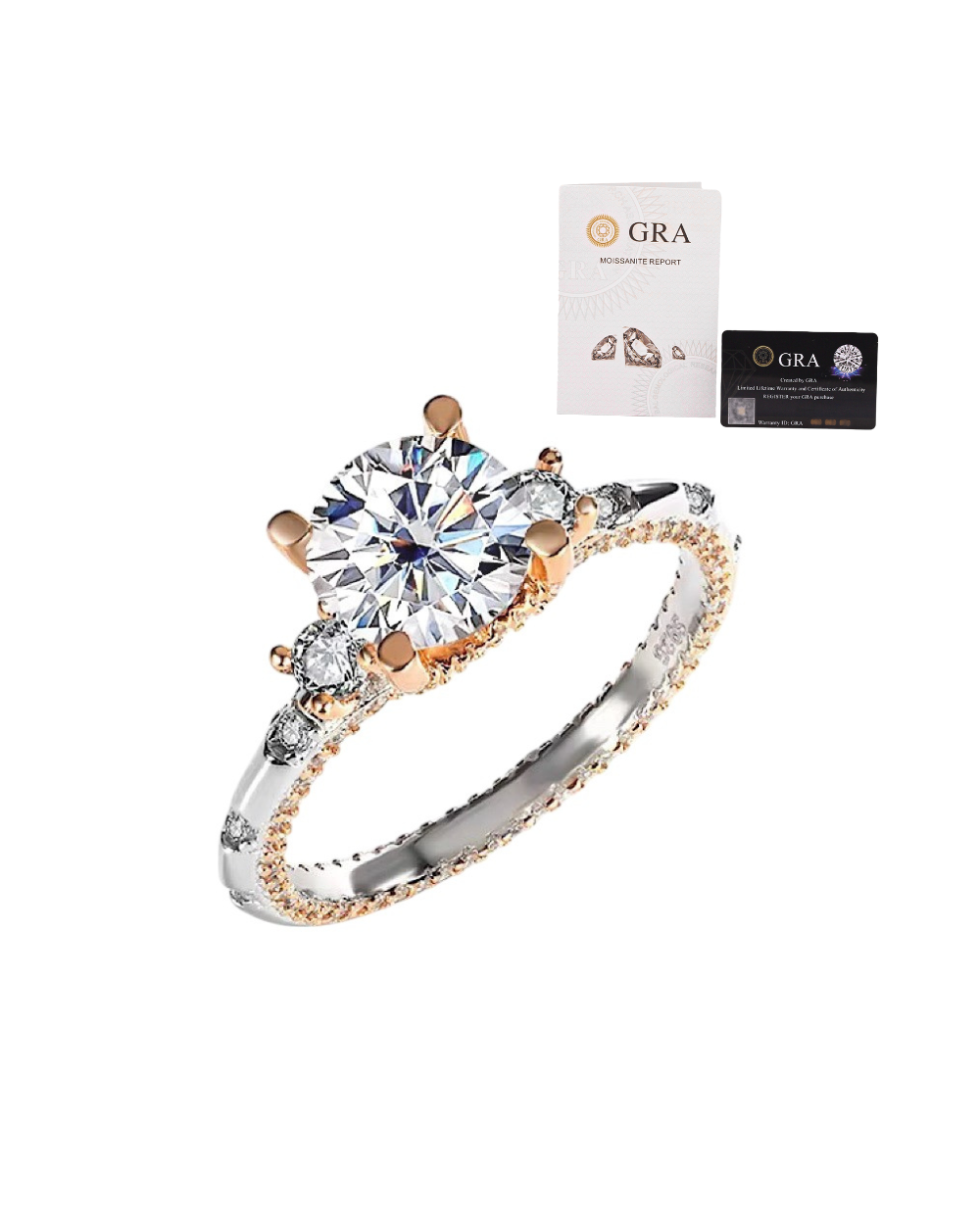 Anel Solitário Moissanite British 2ct