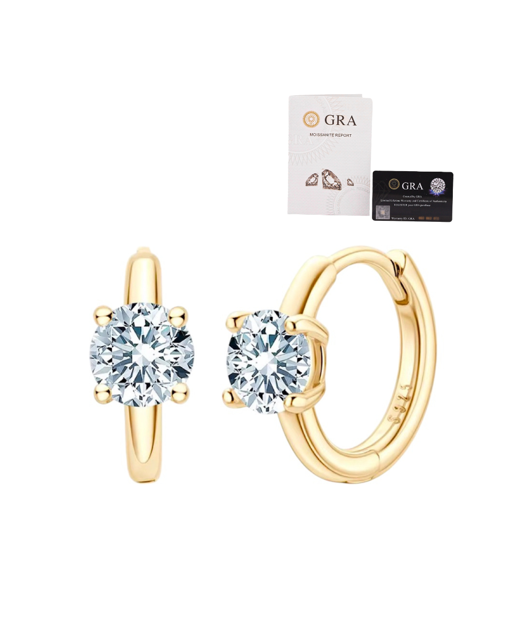 Argolinha Lumiere Moissanite Gold Luxo